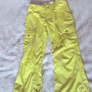 Burton lime green snow pants